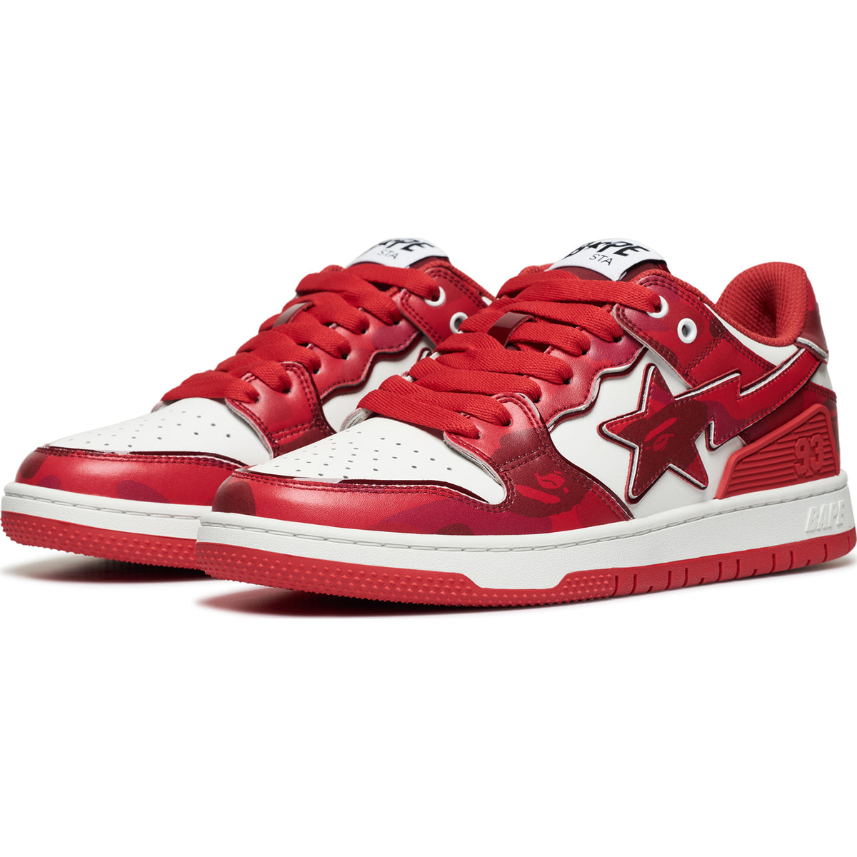 BAPE SK8 STA #1 MENS Sneakers - Red – Privei