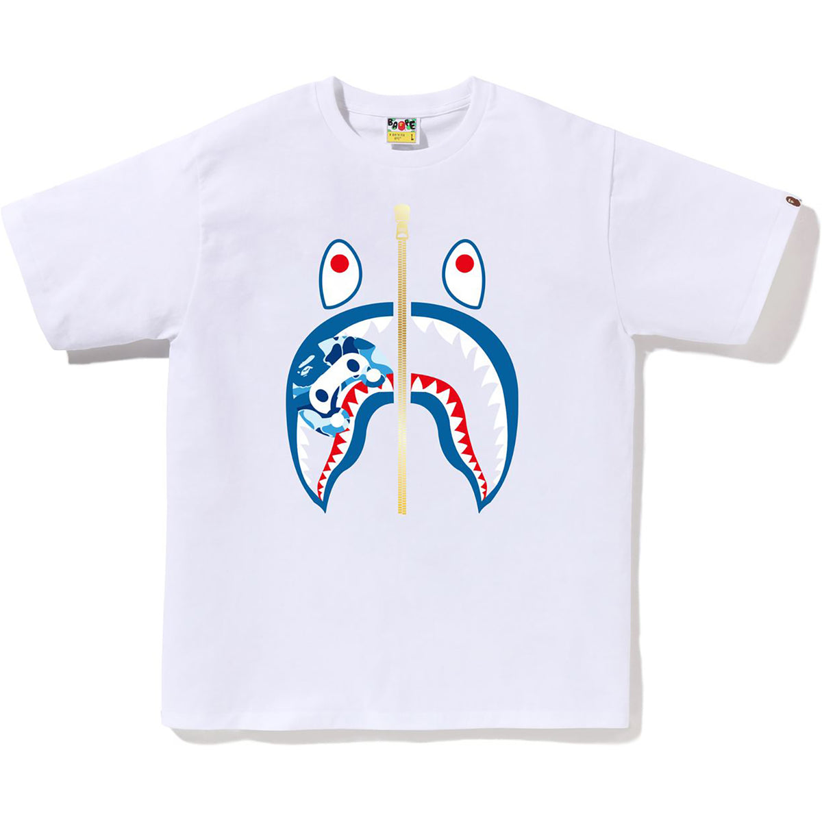 BAPE ABC Camo Milo Shark Tee - White – Privei