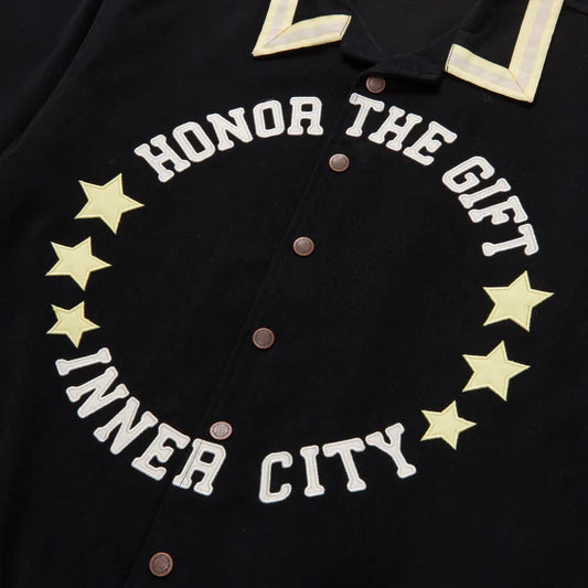 Honor The Gift Tradition S/S Snap Button Up - Black