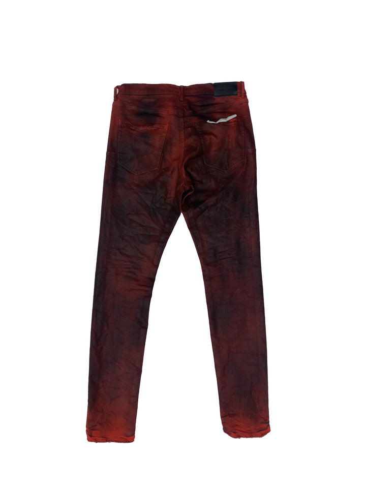 Purple Brand P001 Low Rise Skinny Jeans - Motlen Lava Color Coated