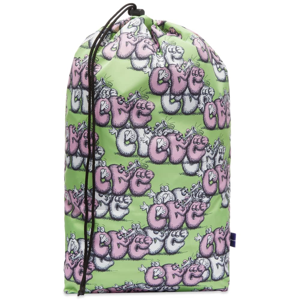 Comme Des Garçons SHIRT X Kaws Pattern Printed Bag - Green & Pink 