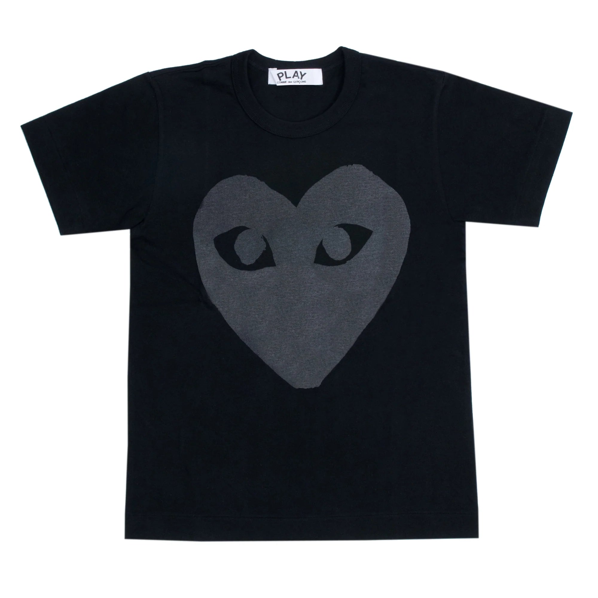 Black comme des garcons tシャツ COMME DES GARCONS PLAY GRAY HEART T-SHIRT - Black - AZ-T190-051-1