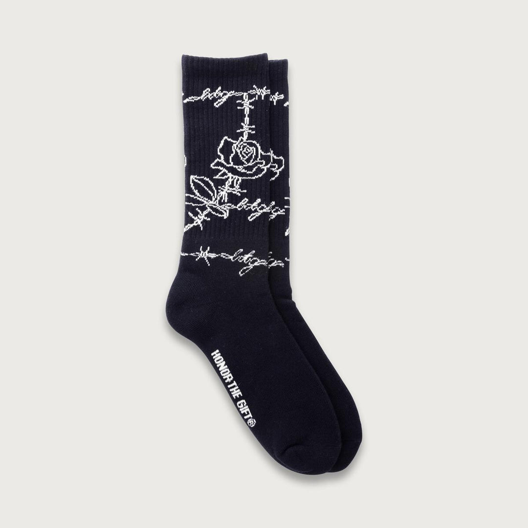 Honor The Gift HTG Rose Wire Sock - Black
