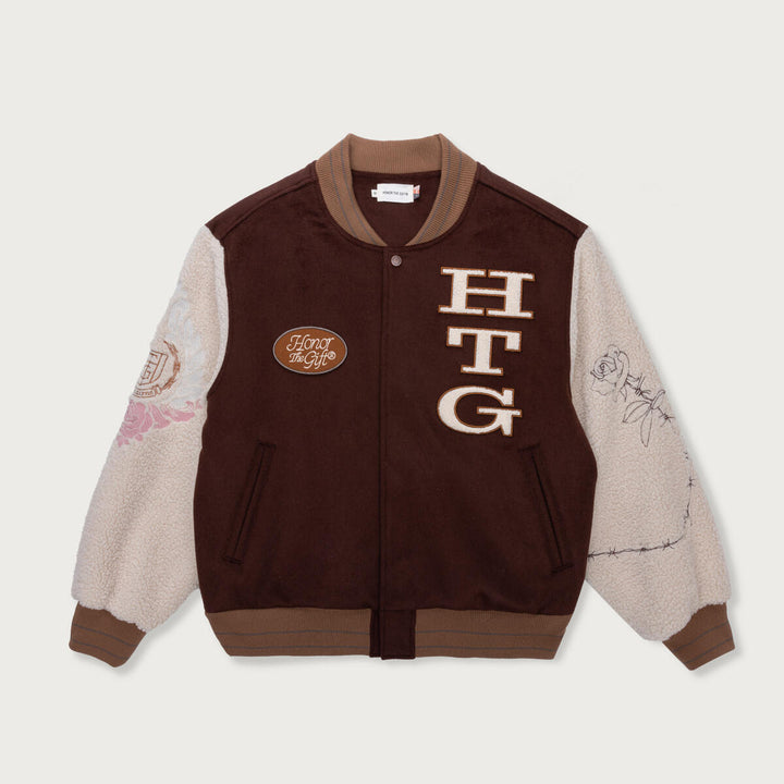 Honor The Gift HTG Letterman Jacket - Brown