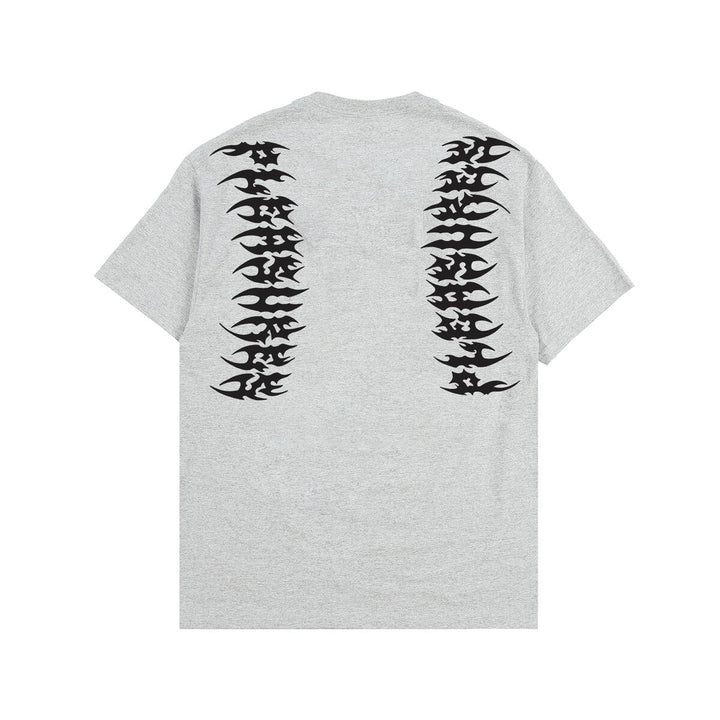 PLEASURES RIPPED T-SHIRT - HEATHER GREY