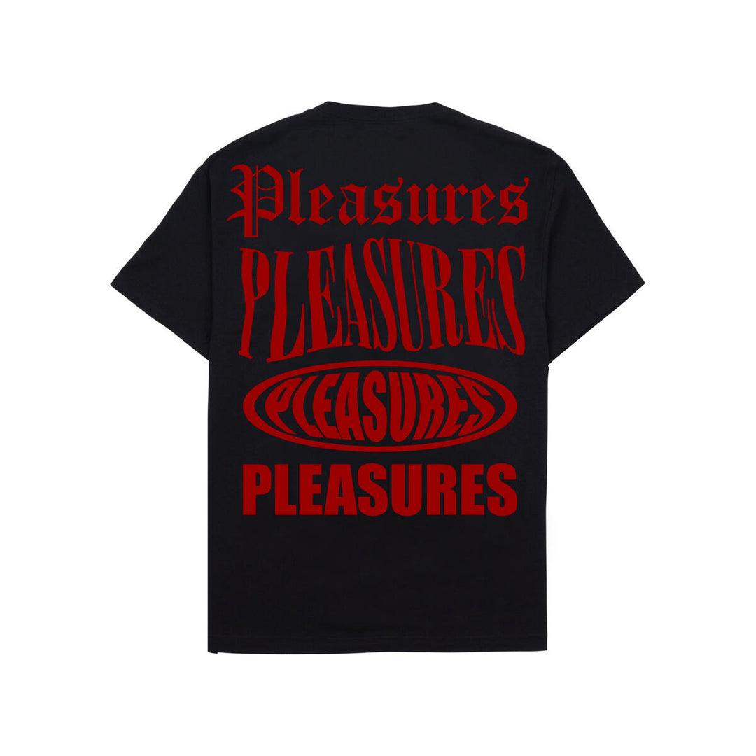 PLEASURES STACK T-SHIRT - BLACK