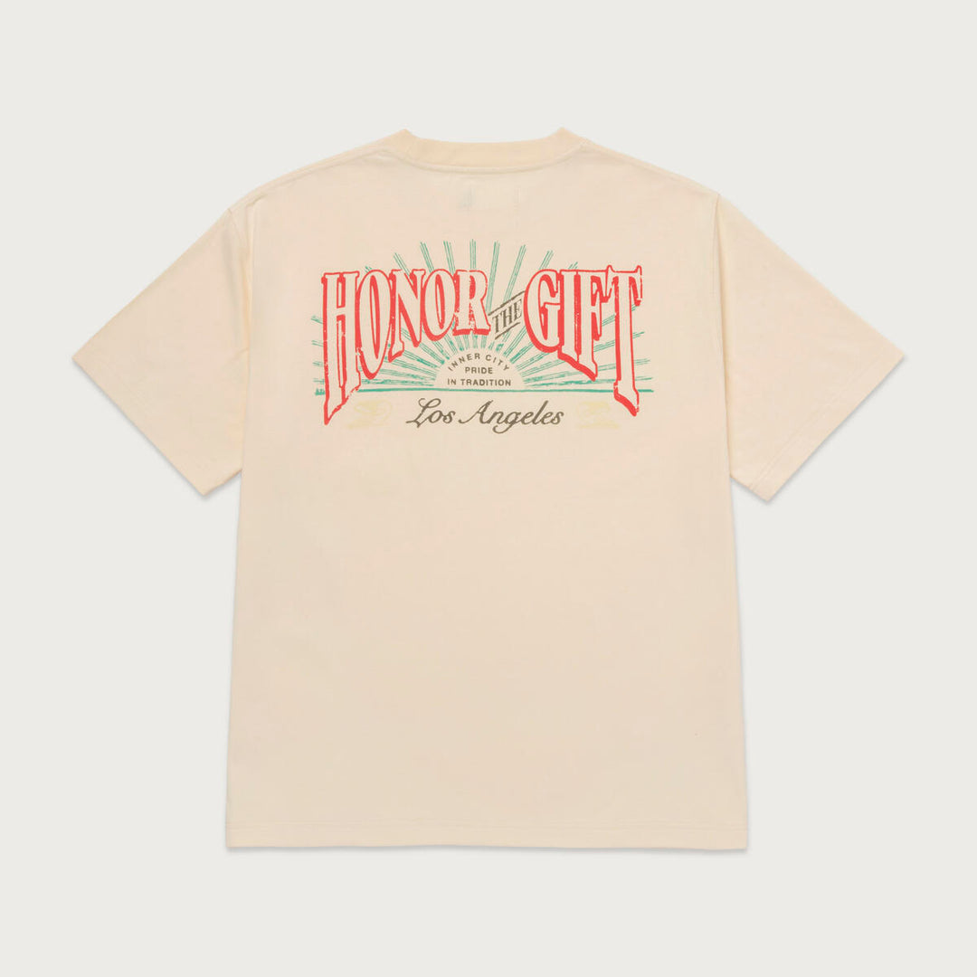 Honor The Gift HTG Cigar Label SS Tee - Bone