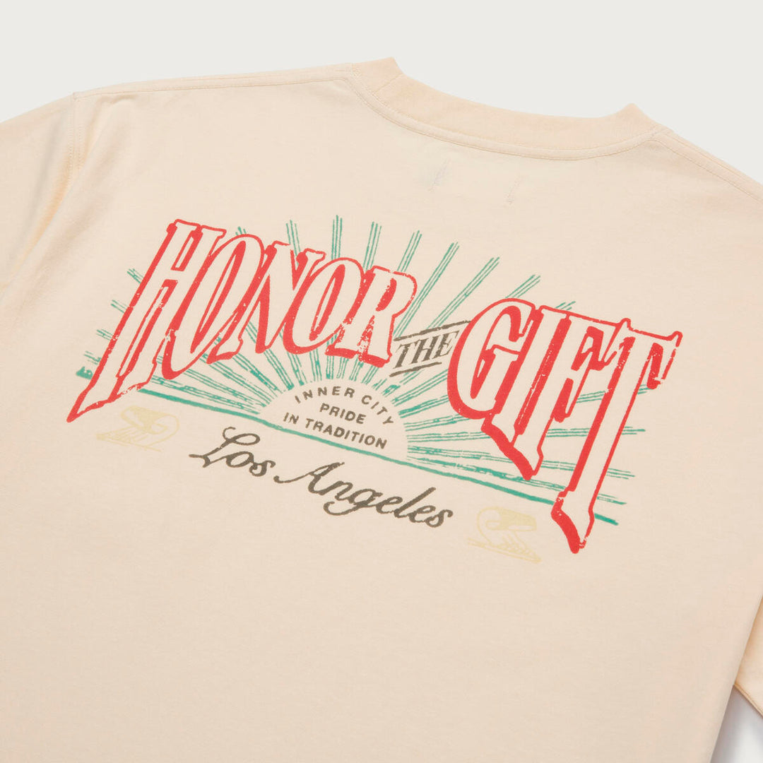 Honor The Gift HTG Cigar Label SS Tee - Bone