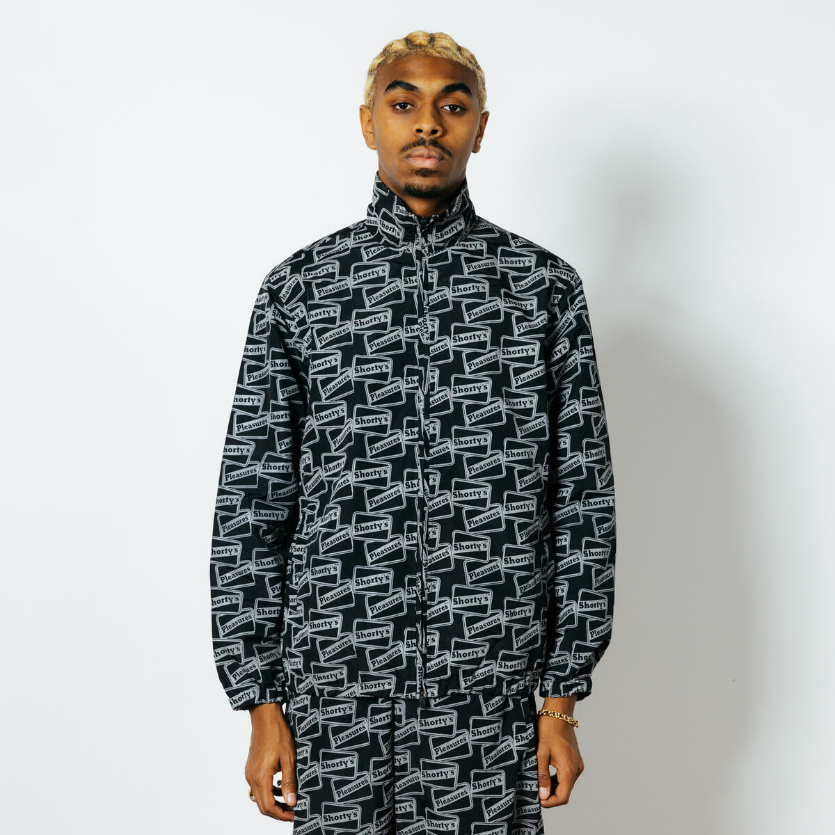 PLEASURES REFLECTIVE TRACK JACKET - BLACK – Privei