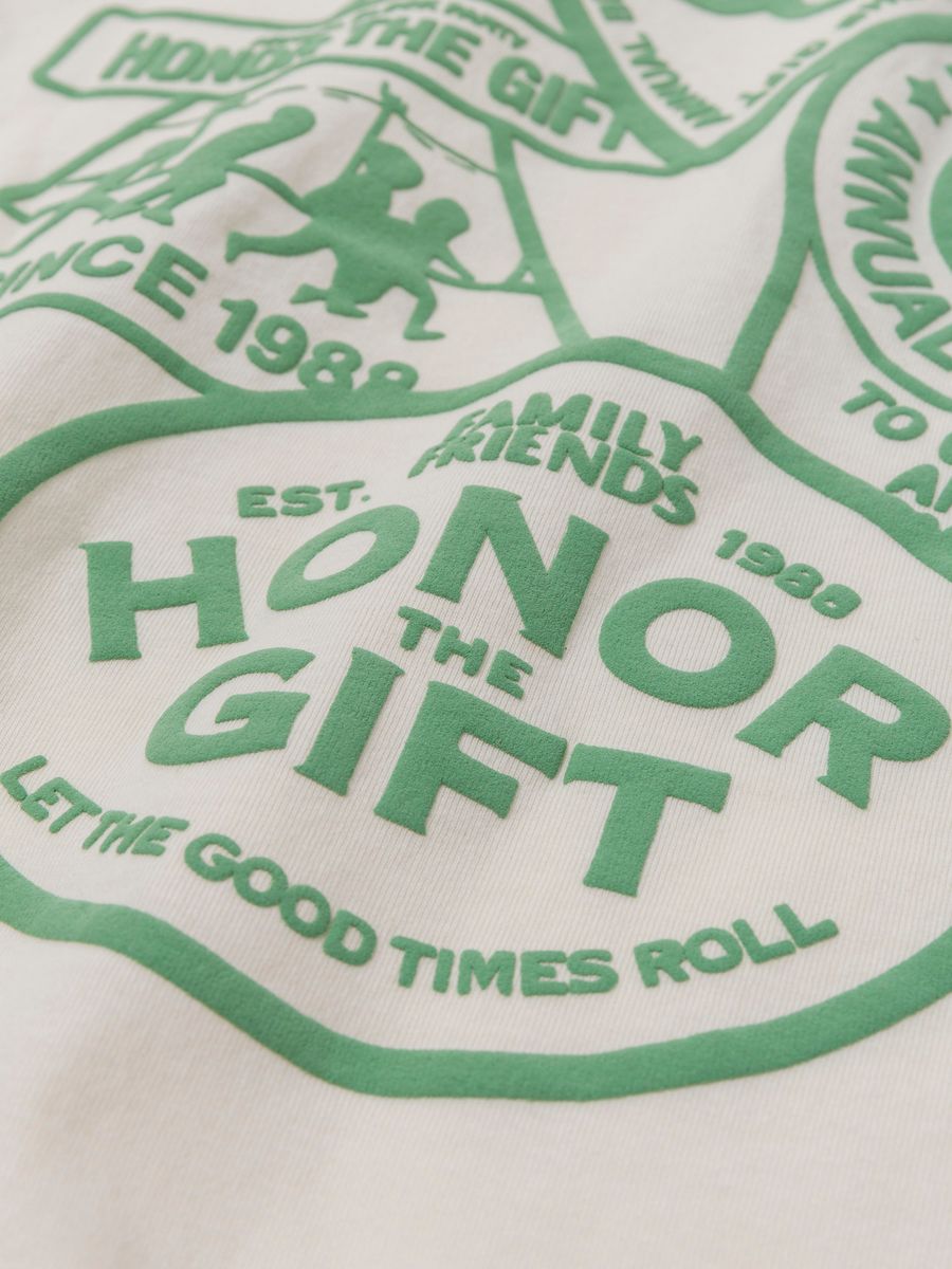 Honor The Gift 88 Block T-Shirt - Bone