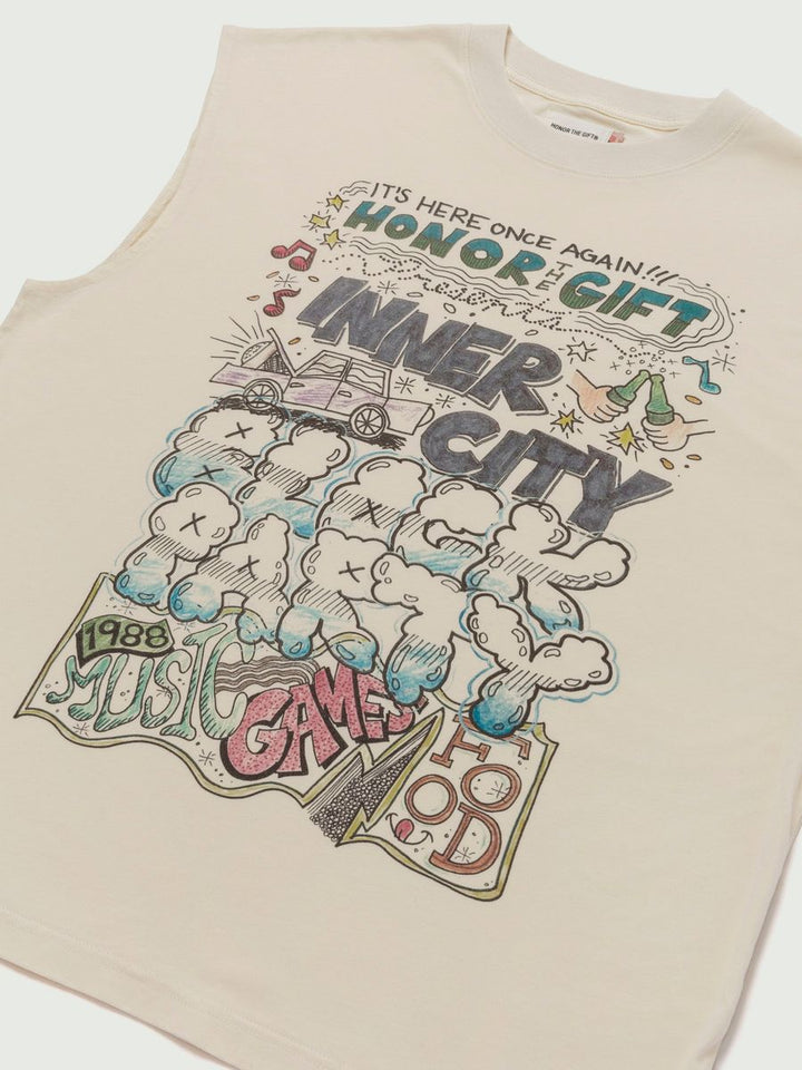 Honor The Gift Block Party Cut-Off - Bone