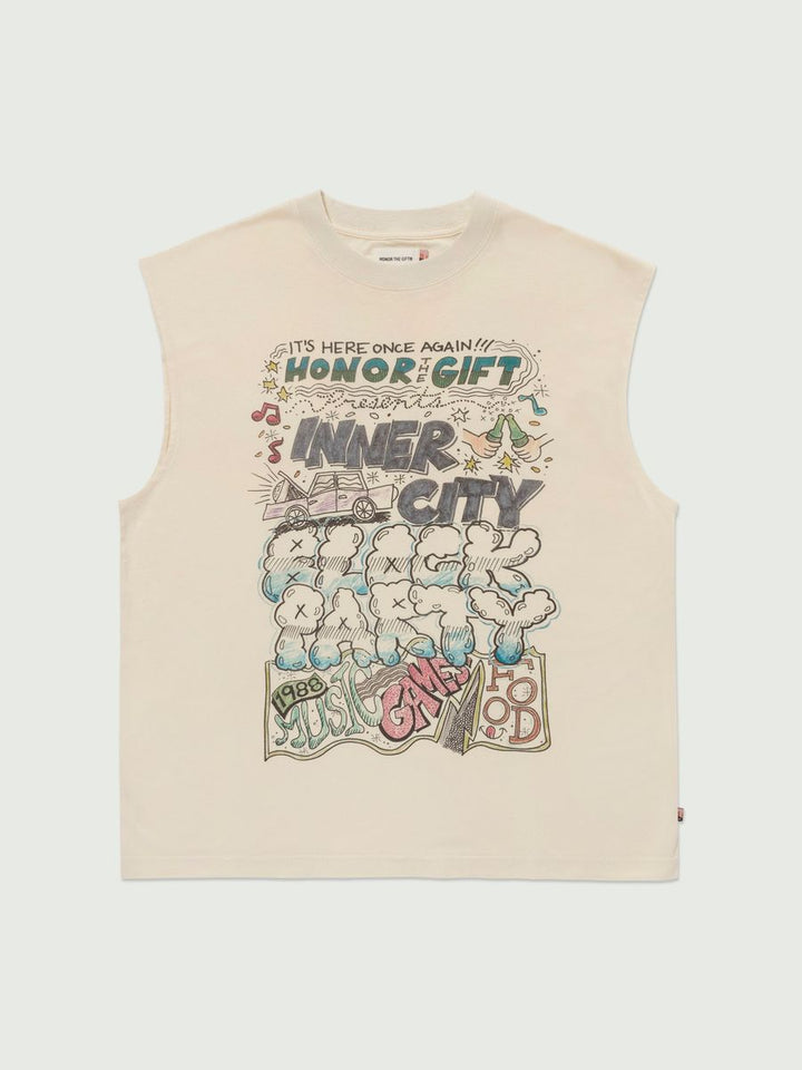 Honor The Gift Block Party Cut-Off - Bone