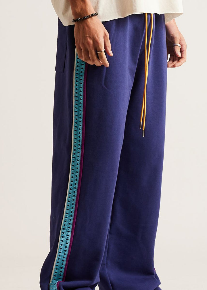 Diet Starts Monday Crochet Panel Pant - Blue