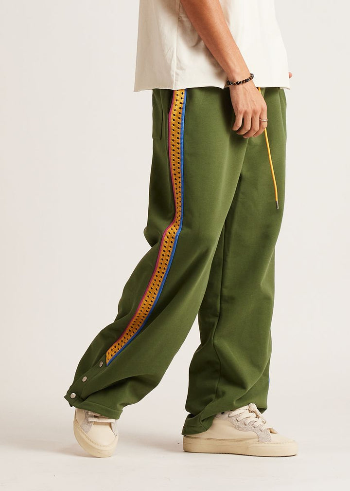 Diet Starts Monday Crochet Panel Pant - Green
