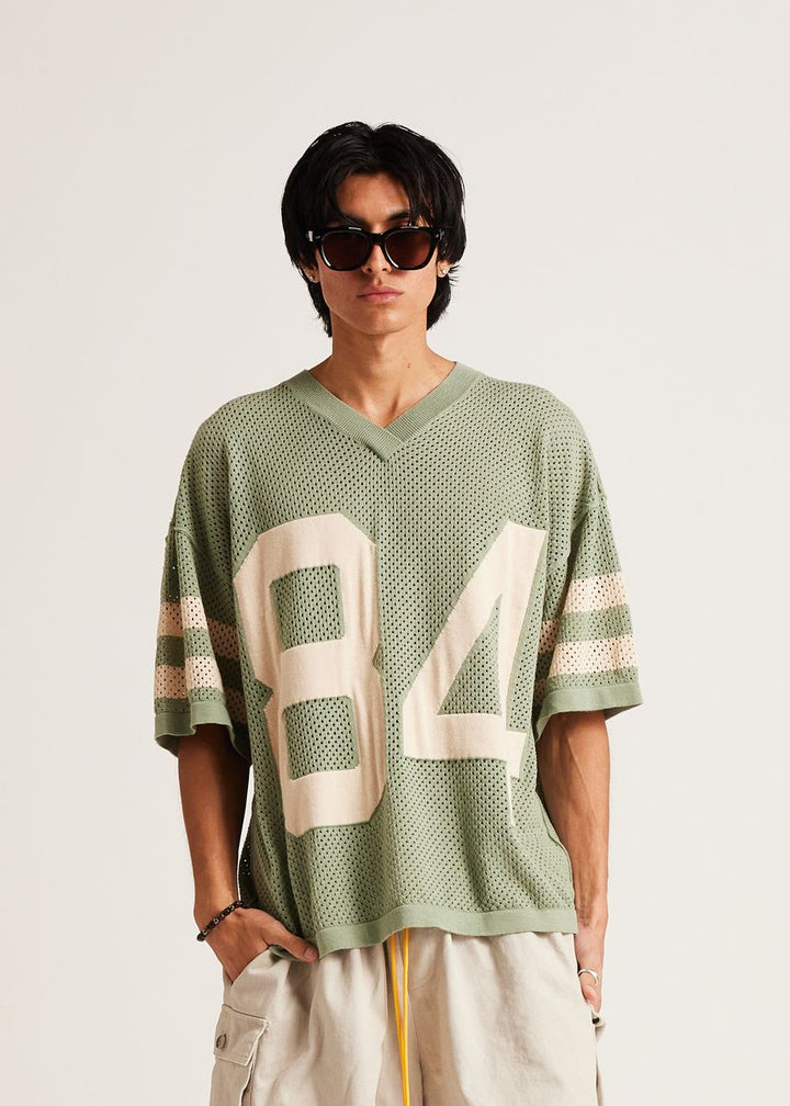 Diet Starts Monday Knitted Mesh Jersey - Sage