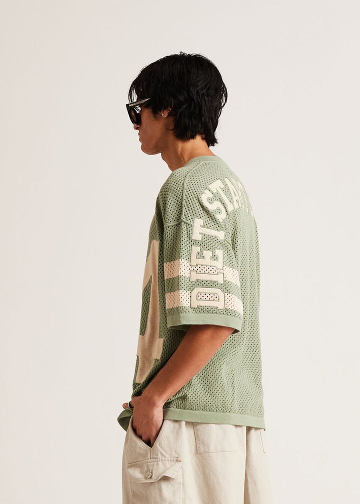 Diet Starts Monday Knitted Mesh Jersey - Sage