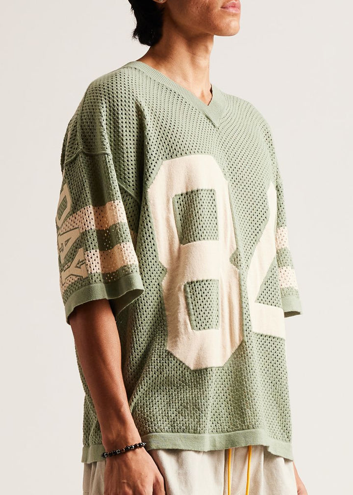 Diet Starts Monday Knitted Mesh Jersey - Sage