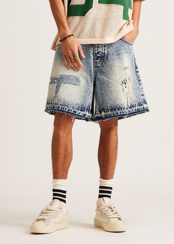 Diet Starts Monday Repair Denim Short - Indigo