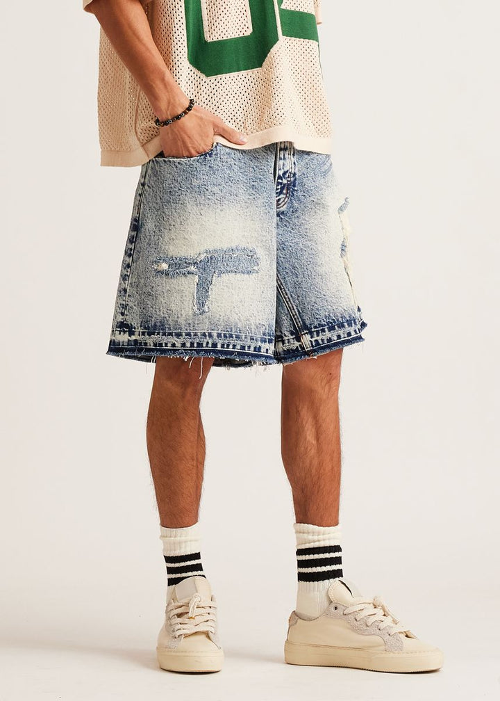 Diet Starts Monday Repair Denim Short - Indigo