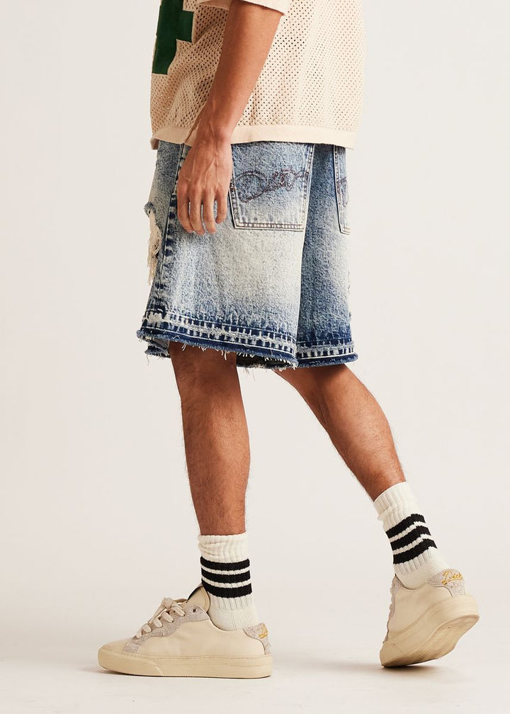Diet Starts Monday Repair Denim Short - Indigo