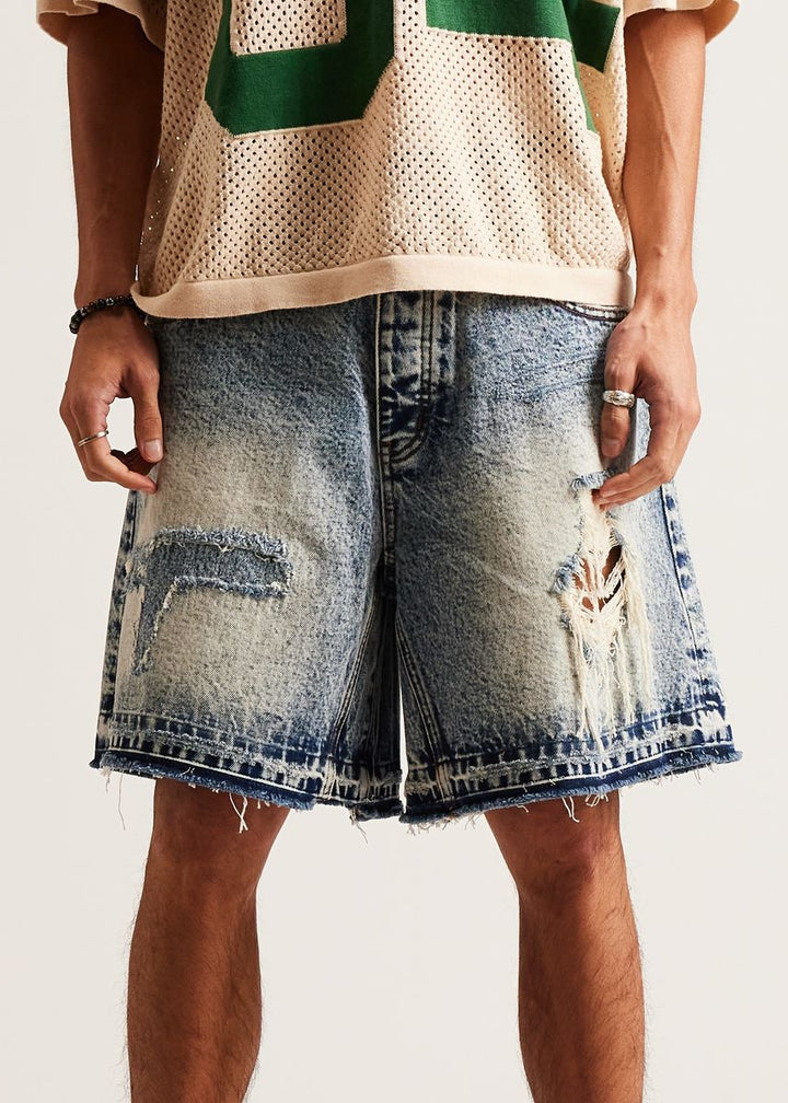 Diet Starts Monday Repair Denim Short - Indigo