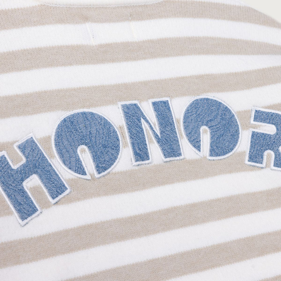Honor The Gift Multi Stripe Crew - Bone