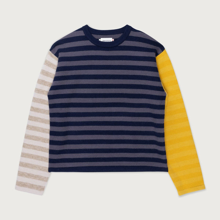 Honor The Gift Multi Stripe Crew - Navy