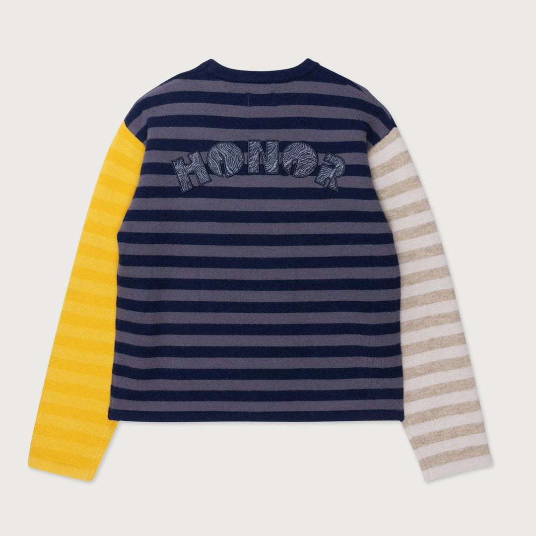 Honor The Gift Multi Stripe Crew - Navy