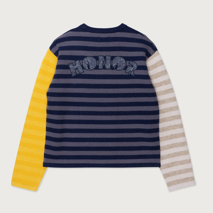 Honor The Gift Multi Stripe Crew - Navy