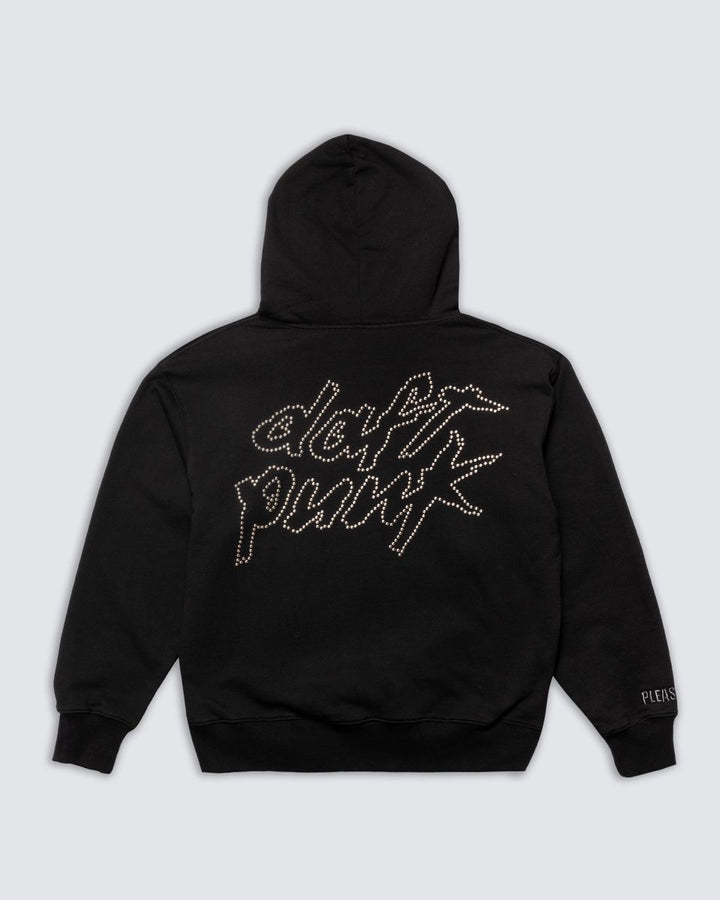 PLEASURES LUCKY STUDDED HOODIE - BLACK