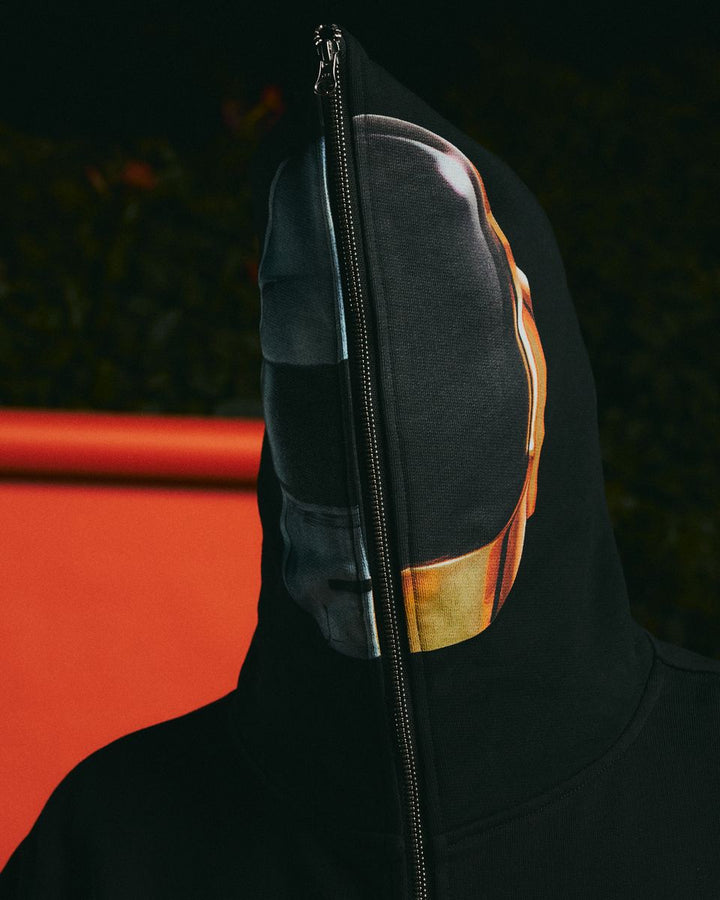 PLEASURES RAM ZIP HOODIE - BLACK