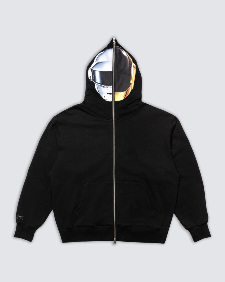 PLEASURES RAM ZIP HOODIE - BLACK