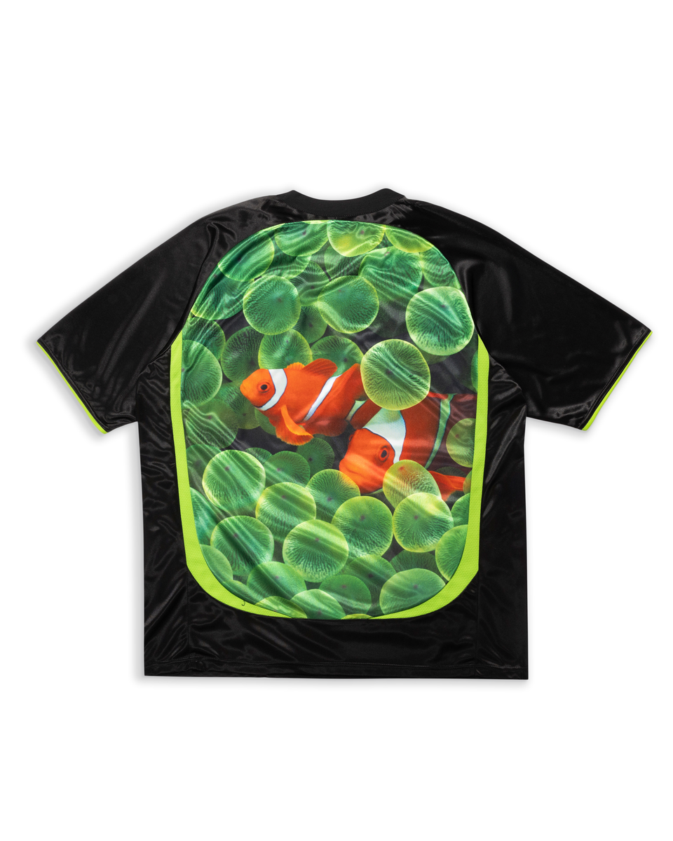 PLEASURES AQUA SOCCER JERSEY - BLACK