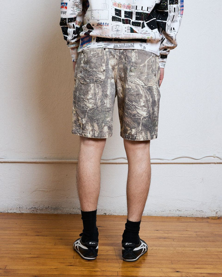PLEASURES HUNT CANVAS JORTS - SAND CAMO