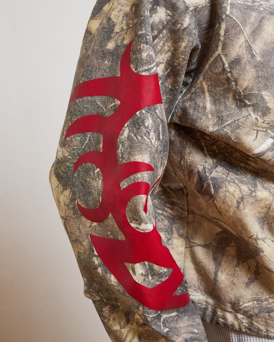 PLEASURES HUNT CANVAS PONCHO HOODIE - CAMO