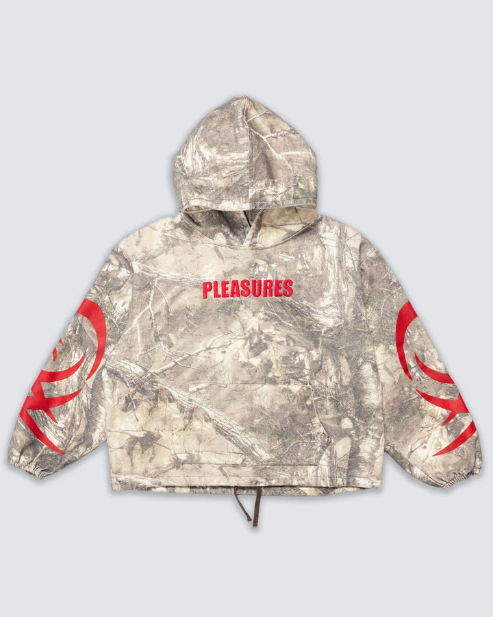 PLEASURES HUNT CANVAS PONCHO HOODIE - CAMO
