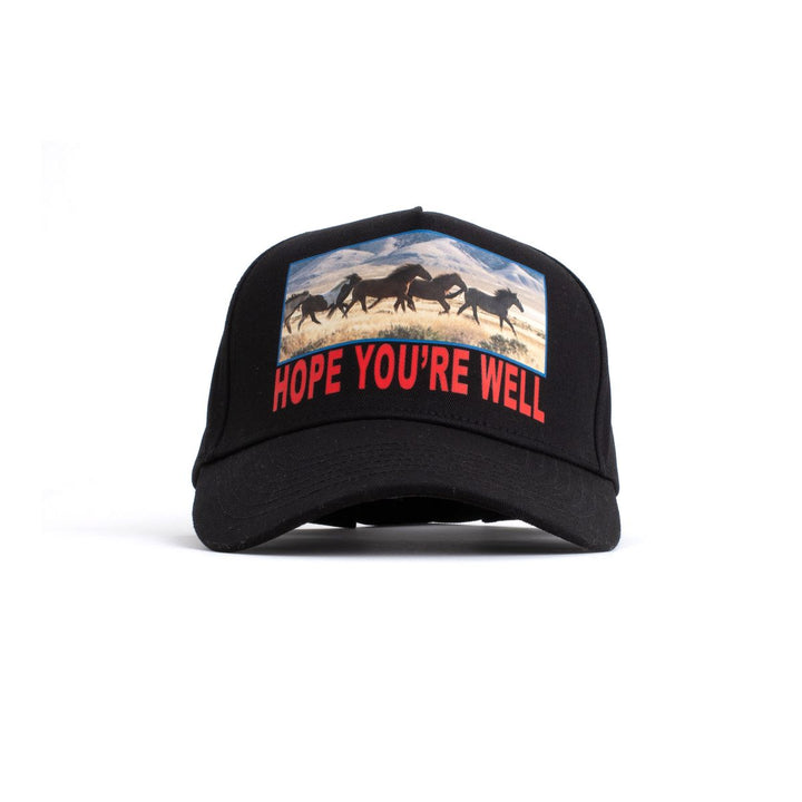 JUNGLES Horses Trucker Cap - Washed Black