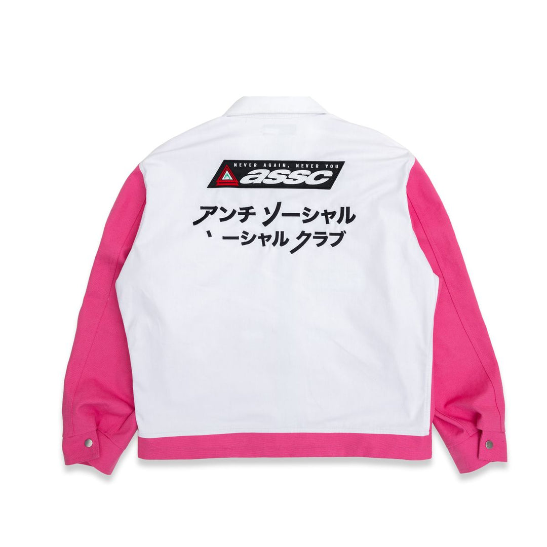Anti Social Social Club PATCHED UP RACING JACKET - Pink
