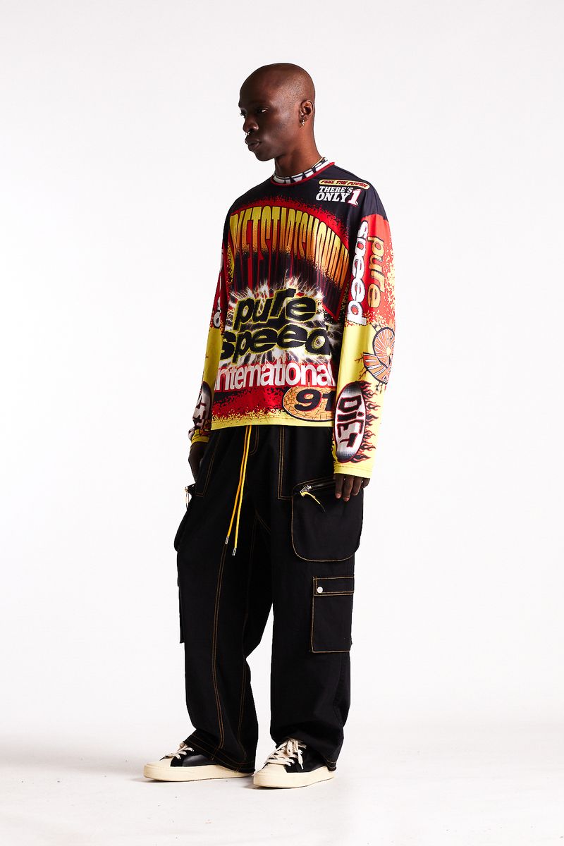 Diet Starts Monday MX Racing Jersey - Black/Red/Multi