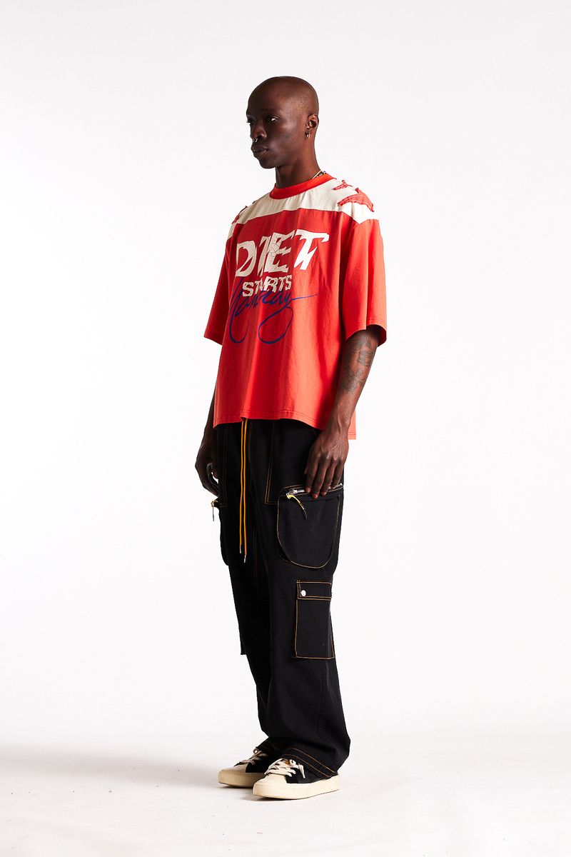 Diet Starts Monday Yoke Tee - Red