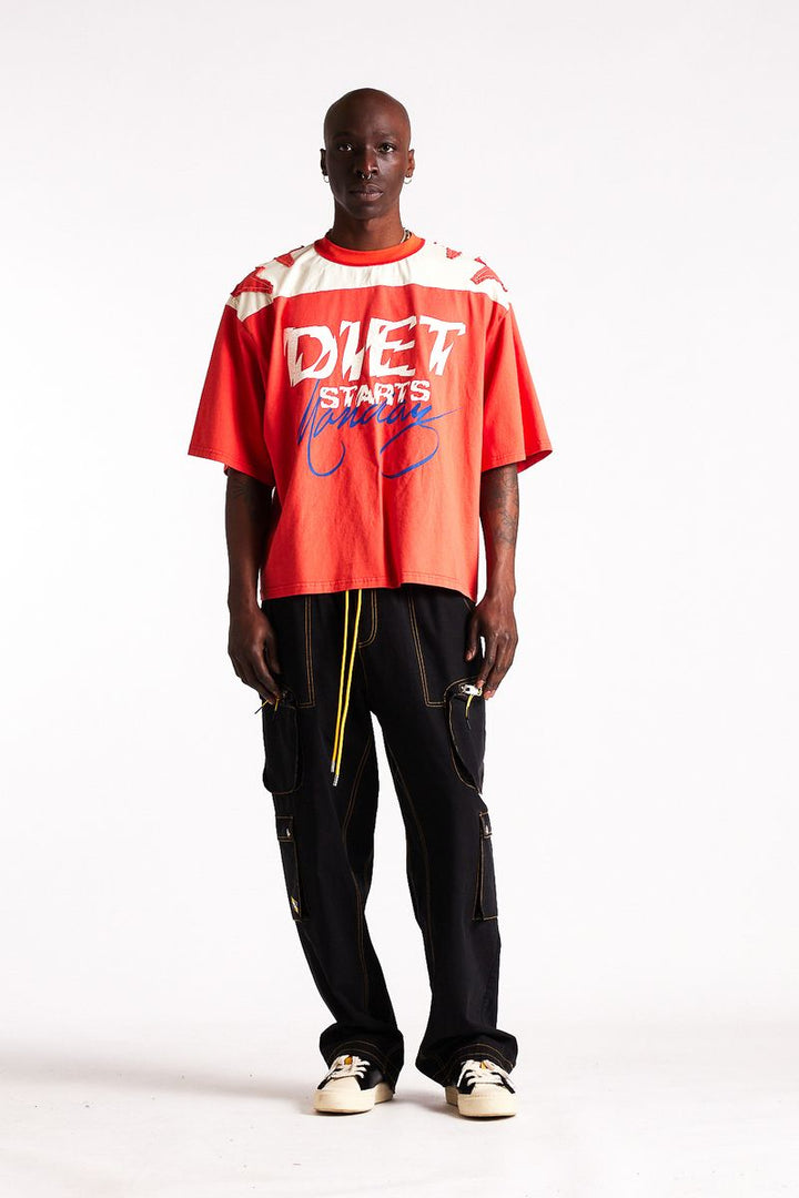 Diet Starts Monday Yoke Tee - Red