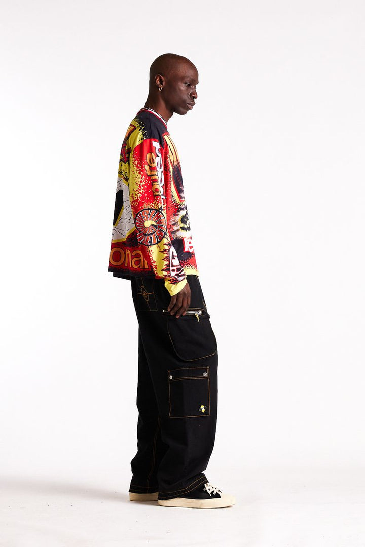 Diet Starts Monday MX Racing Jersey - Black/Red/Multi