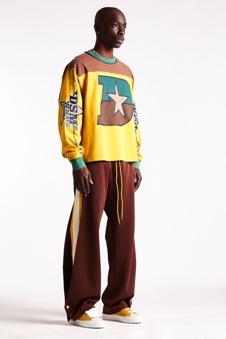 Diet Starts Monday Supercross Long Sleeve - Brown/Yellow