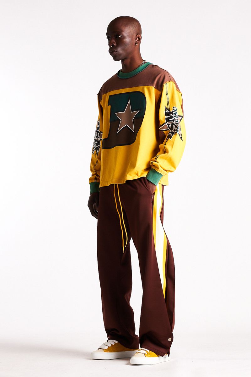 Diet Starts Monday Supercross Long Sleeve - Brown/Yellow