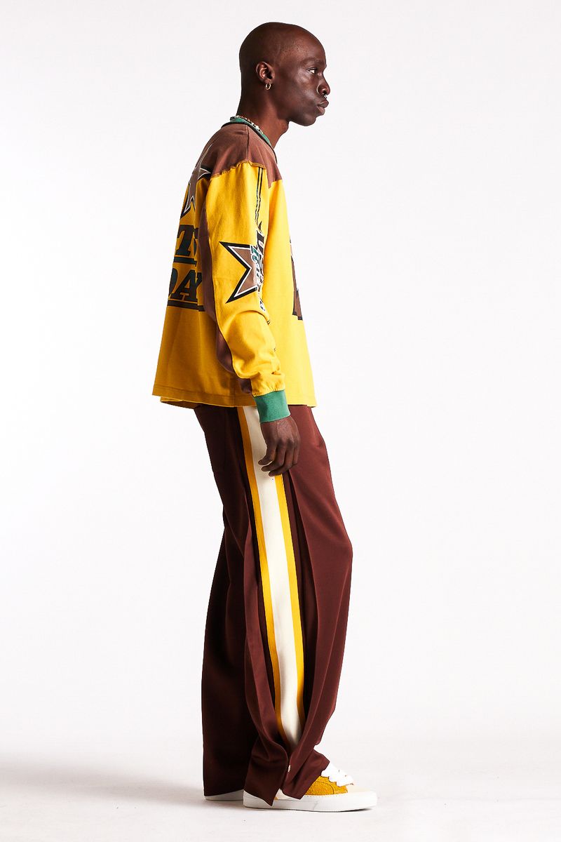 Diet Starts Monday Supercross Long Sleeve - Brown/Yellow