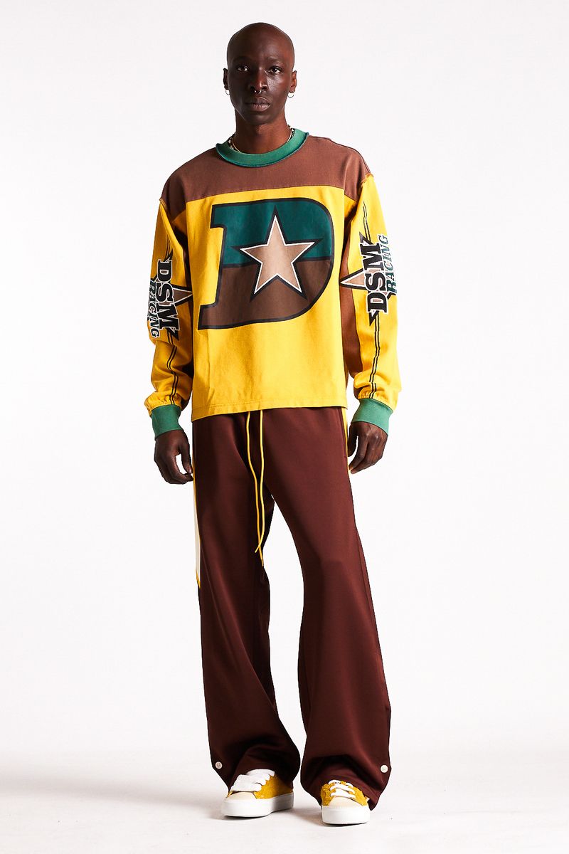 Diet Starts Monday Supercross Long Sleeve - Brown/Yellow