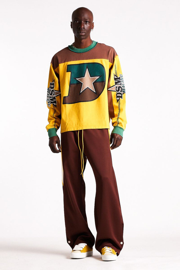 Diet Starts Monday Supercross Long Sleeve - Brown/Yellow