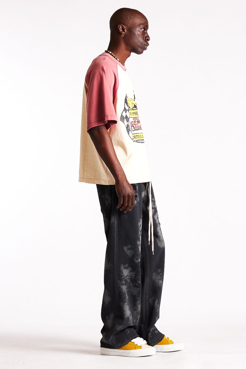 Diet Starts Monday Mortons Gap Raglan Tee - Red/Antique White