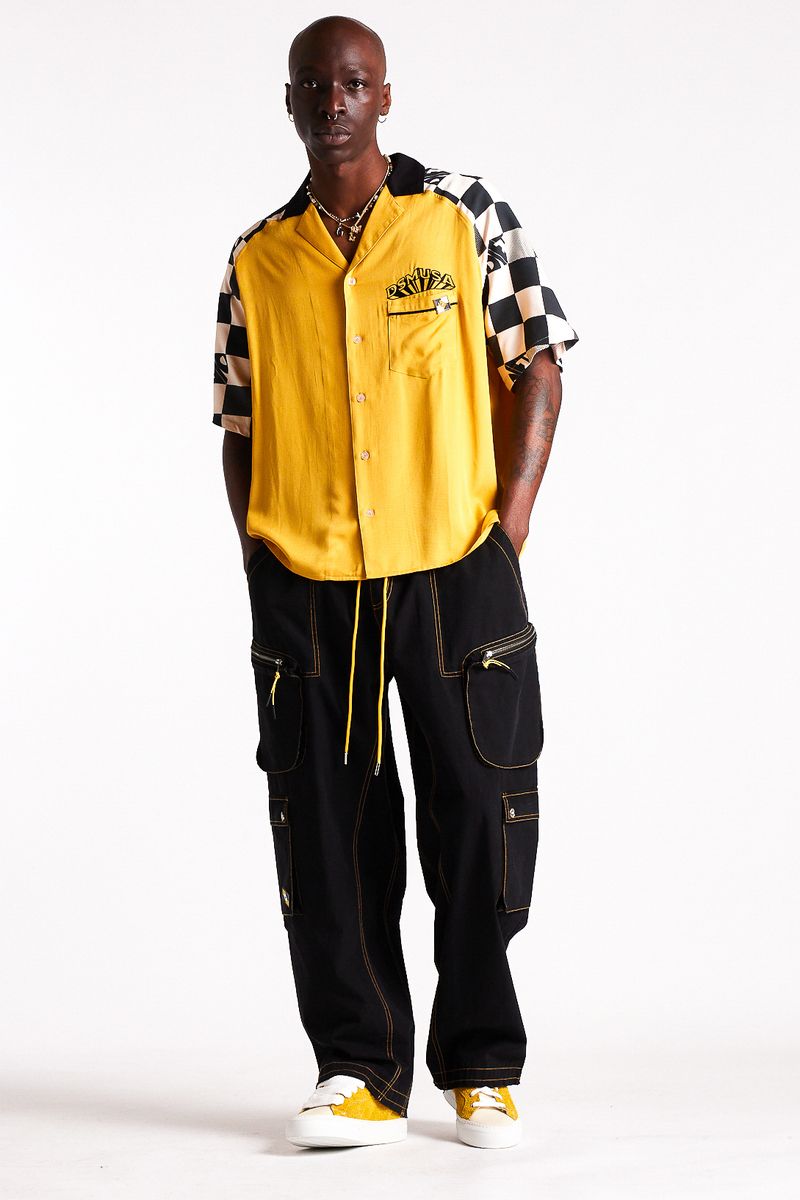 Diet Starts Monday Contrast Cargo Pants - Black