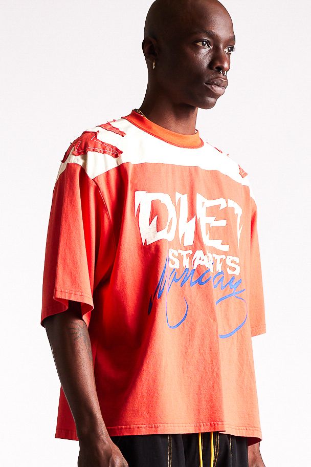 Diet Starts Monday Yoke Tee - Red